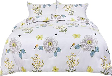 Piccocasa Piece Floral Duvet Set Bed Sets Bottom Pillowcases Duvet