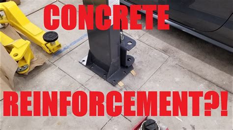 Car Lift Concrete Reinforcement How To Reinforce Cement For An Auto