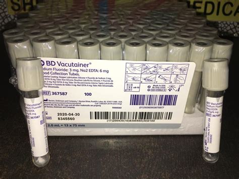 BD Sodium Fluoride Vacutainer At Rs 5 25 Piece Fluoride Tubes In