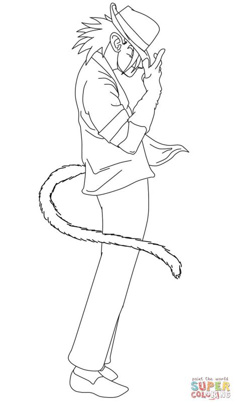Super Saiyan Cosplays Michael Jackson coloring page Free Printable