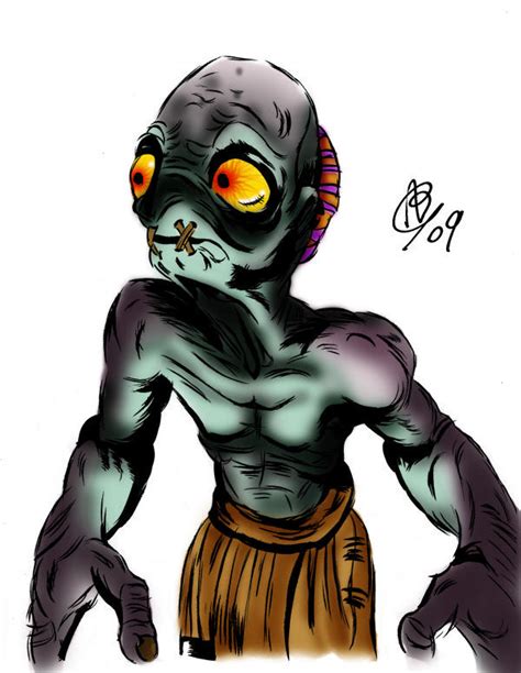 Oddworld Abes Drawing Color By Kimydseiten On Deviantart