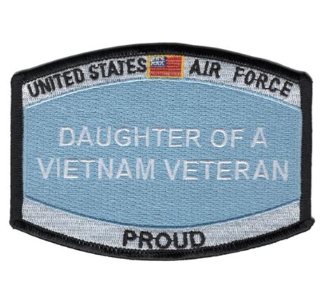 45 Air Force Daughter Of A Vietnam Veteran Proud Embroidered Patch Navy