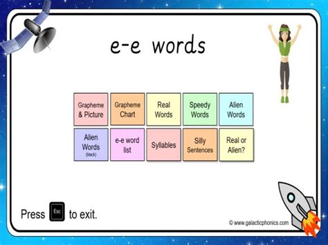 Ee Split Digraph Phonics Worksheets And Games Galactic Phonics