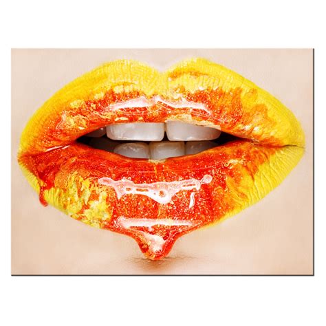 Sexy Lips Canvas Wall Art Luxury Colorful Lips Pictures Art Contemporary Abstract Paintings