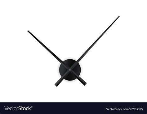 Clock Hands Mock Up Isolated Royalty Free Vector Image