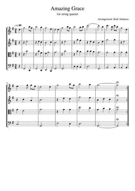 Amazing Grace String Quartet Sheet Music Pdf Download