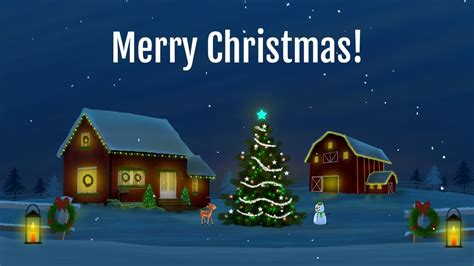 Merry Christmas Wishes With Animation Of Christmas Eve Youtube