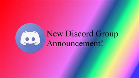 Discord Group Announcement Youtube