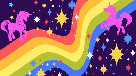 Bright Unicorns Background In Illustrator Svg  Eps Png