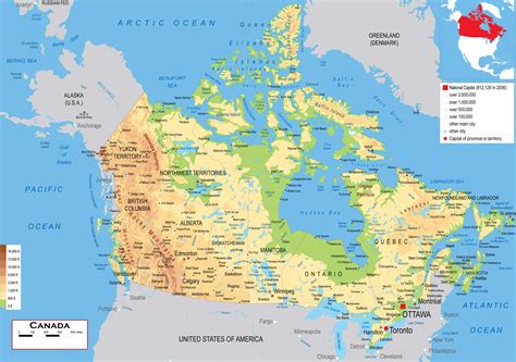 Satellite Map Of Canada