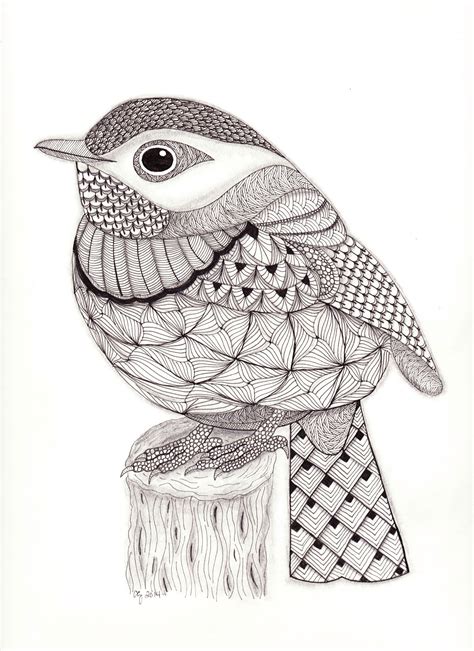Zentangle Bird Zentangle Drawings Zentangle Art Bird Art