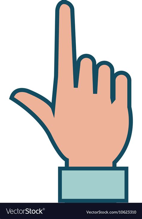 Human Hand With Finger Pointing Royalty Free Vector Image