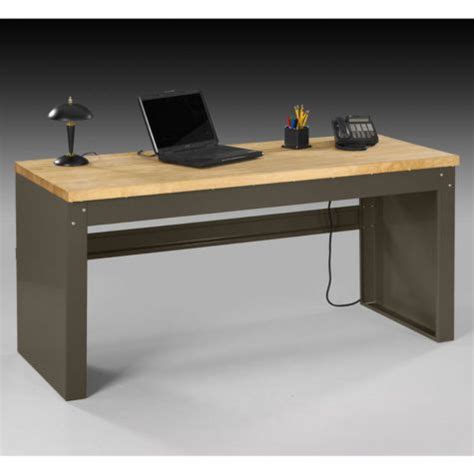 | computer desk 47.2 inch heavy duty study writing table for home office Heavy-Duty Steel Desk - Wood Top - OFG-DS0048 ...