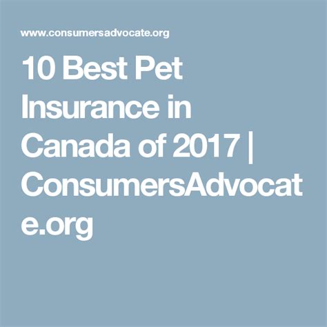 10 Best Pet Insurance in Canada of 2017 ...