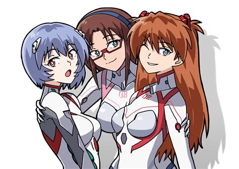 Anime Anime Girls Rebuild Of Evangelion Neon Genesis Evangelion Ayanami Rei Asuka Langley Soryu