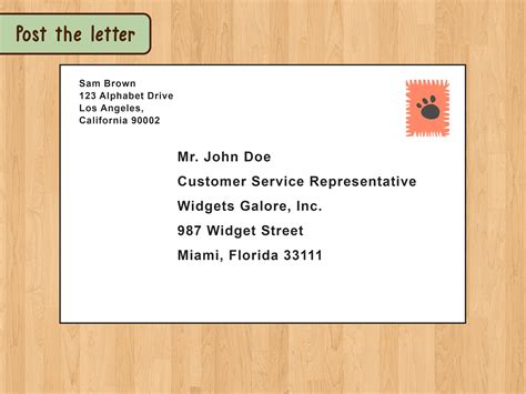 address  business letter letters  sample