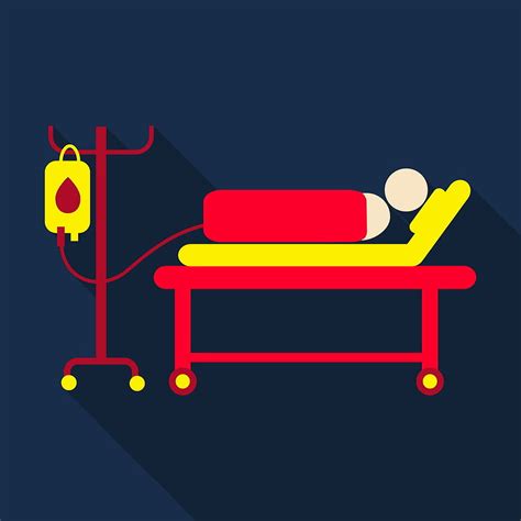 Human Lying In Bed At Hospital Ward Patient With Vector Eps Ai Uidownload