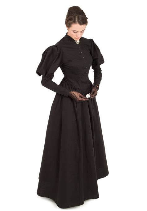 Victorian Black Mourning Dress Etsy Canada