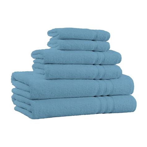 100 Cotton 6 Piece Towel Set Absorbent And Fade Resistant Bath
