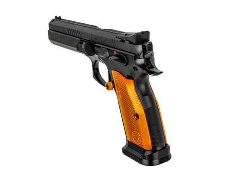 Cz Pistol 75 Ts Orange Duralumin Grips Cal 9mm 20 Rds 130mm Bbl