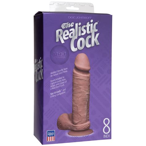 The Realistic Cock Ultraskyn 8 Tan