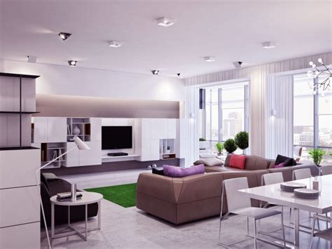 Bright White Open Plan Living Room Ideas Interior Design Ideas