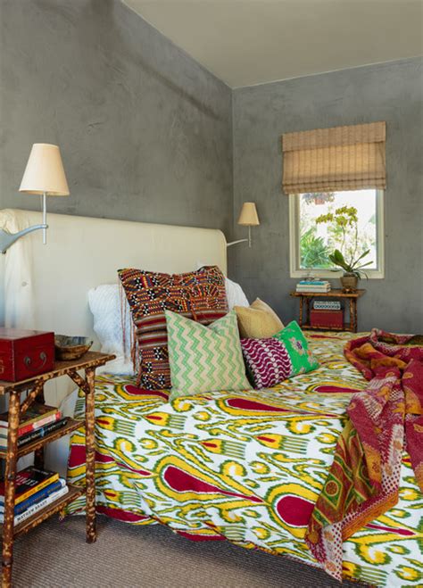 Aback it comes to the bed, go for a accustomed actual fabricated of wood, aged bed frames, low contour or belvedere beds are abundant for boho décor. Venice Warm Modern - Eclectic - Bedroom - Los Angeles - by ...