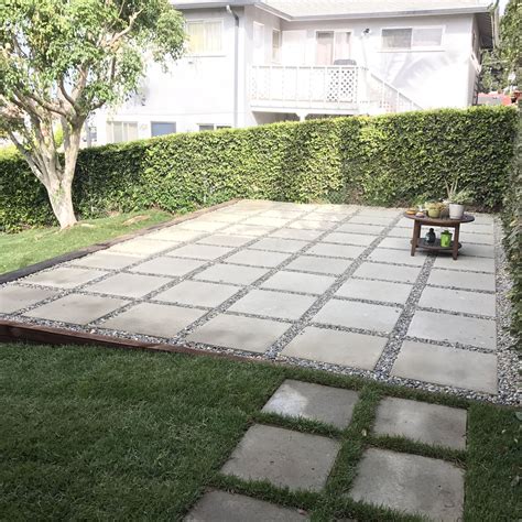 Cost of brick pavers for patio installation. Large pavers used to create patio in backyard. Quick and ...