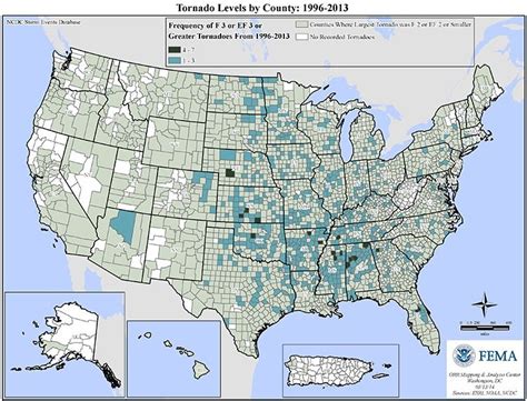 The storm prediction center, a branch of the national weather service, is responsible for issuing severe weather statements this map of the average number of tornadoes annually (1951 to 1999) is helpful to understand where tornadoes generally occur. NOAA map of tornado severity from 1996 to 2013. Link goes ...
