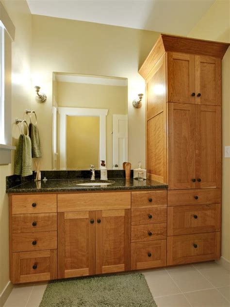 Vanity cabinets measure only 21 inches in depth. Tall Bathroom Cabinet Design, Pictures, Remodel, Decor and ...