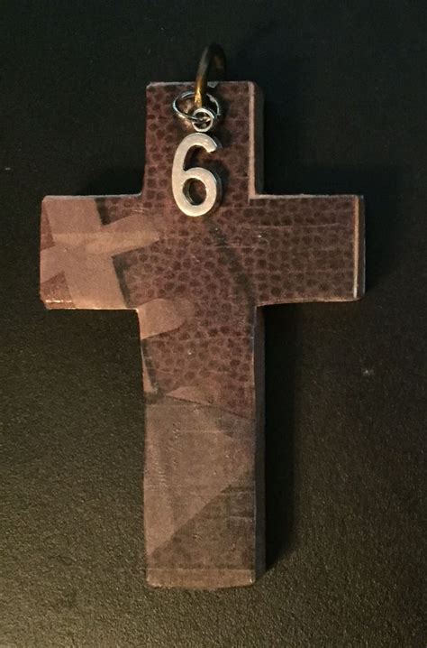 Football Cross Pendant with Player Number | Football cross, Football