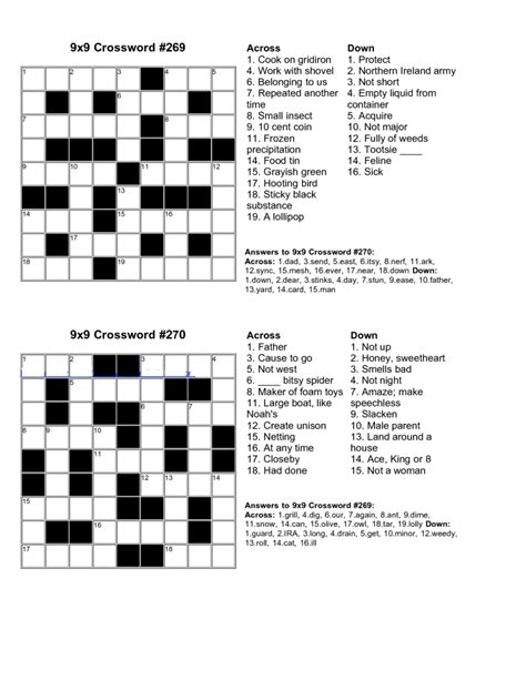 Printable Crossword Puzzles For Kids Printable Blank World Digital
