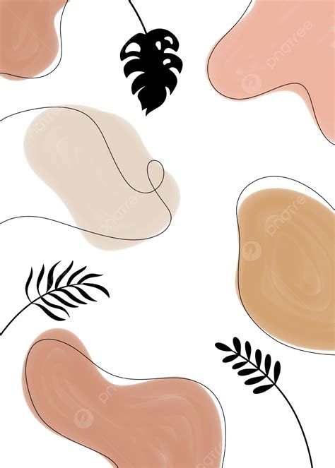 Aesthetic Nude Tone Book Cover Aesthetic Leaf Line Art Book Cover Png Transparent Clipart