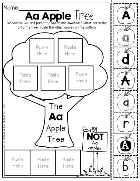 Alphabet Apple Tree Letter Sort I Love The How Different Fonts Help