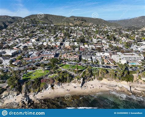 Aerial View Of Laguna Beach Coastline California Coastline Usa Stock