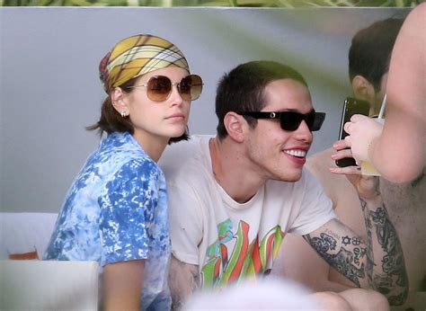 Kaia Gerber And Pete Davidson Kiss In Miami