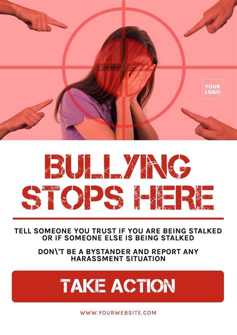 Bullying Stops Here Customizable Poster In Anti Bullying Posters Bullying Posters Anti