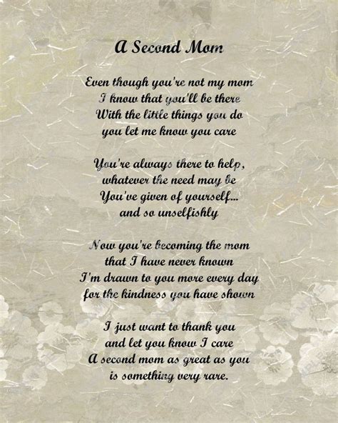 A Second Mom Love Poem For Stepmom X Print Etsy In Step Dad Quotes Step Mom