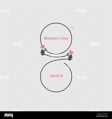 pink happy international women s day typographical design elements women s day symbol