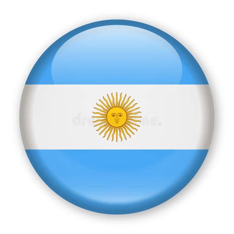 Argentina Flag Vector Round Icon Stock Illustration Illustration Of