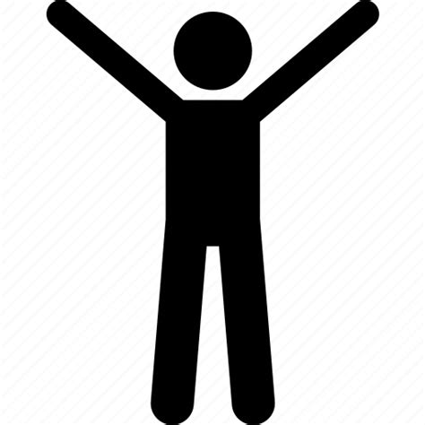 Happy Man Stick Figure Stickman Success Icon Download On Iconfinder