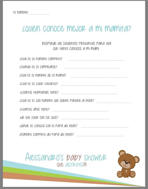 Juegos Para Baby Shower Quien Conoce Mejor A La Mamá Baby Shower