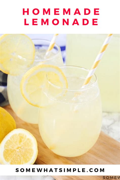 Best Homemade Lemonade 3 Ingredients Somewhat Simple