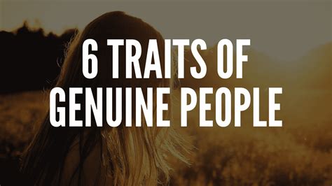 6 Traits Of Genuine People
