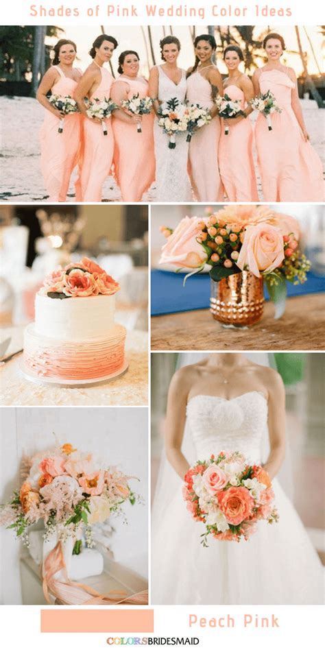 9 Prettiest Shades Of Pink Wedding Color Ideas Peach Pink