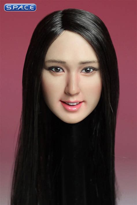 1 6 Scale Female Asian Head Sculpt Black Long Hair