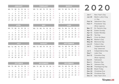 Free Printable Calendars With Holidays Free Resume Templates