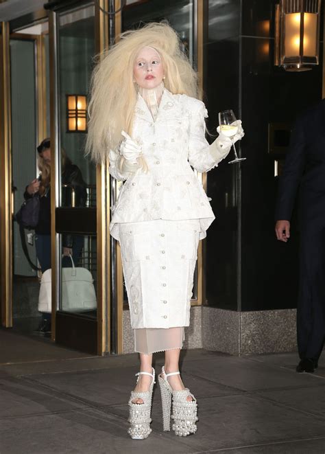 What Did Lady Gaga Wear Today Gigantic Pearl Shoes Edition Lady