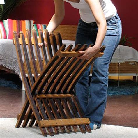 This is the first in a three part series on buliding a adirondack chair out of recycled wine barrel staves. Folding Wine Barrel Chair by Whit McLeod Furniture ...
