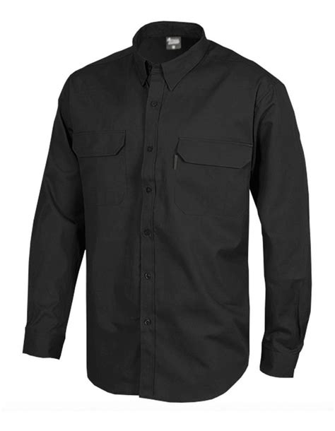 Camisa Ejecutiva Trabajo Hombre Negra Manga Larga 59000 En Mercado